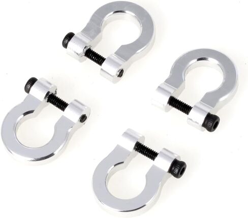 LCX 1/10th RC Crawler Car 4PCS Aluminum Bumper Tow Shackle Set for TRX4 TRX6 SCX10 II SCX10 III SCX10 PRO Gen7 Gen8 Gen9, Upgrades Parts Accessories (Red - CNC) in Saudi Arabia