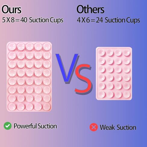 Silicone Suction Cup Phone Case Mount, Hands-Free Strong Grip Holder for Selfies and Videos, Silicon Adhesive Phone Stand Sticky with Higher Suction Power for Cell Phone Black in Kuwait
