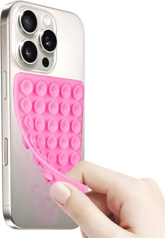 Silicone Suction Cup Phone Case Mount, Hands-Free Strong Grip Holder for Selfies and Videos, Silicon Adhesive Phone Stand Sticky with Higher Suction Power for Cell Phone Black in Kuwait