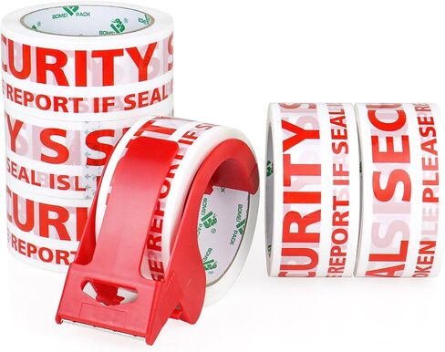 BOMEI PACK Yellow Packing Tape with Dispenser, 2.4 Mil 1.88 Inch x 60 Yards, 6 Refills Rolls Color Box Tape for Moving, Shipping and Packaging in Saudi Arabia