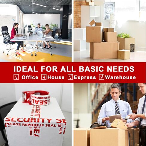 BOMEI PACK Yellow Packing Tape with Dispenser, 2.4 Mil 1.88 Inch x 60 Yards, 6 Refills Rolls Color Box Tape for Moving, Shipping and Packaging in Saudi Arabia