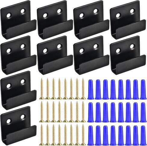 10 Pack Wall Mounted Mirror Clips Stainless Steel U Brackets with Screws Mirror Hanging Kit Heavy Duty Picture Hooks Tile Hanger for Large Mirrors, Picture Frame Ceramic Wall Display in Saudi Arabia