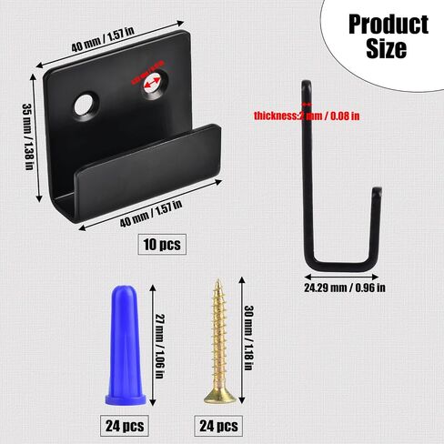 10 Pack Wall Mounted Mirror Clips Stainless Steel U Brackets with Screws Mirror Hanging Kit Heavy Duty Picture Hooks Tile Hanger for Large Mirrors, Picture Frame Ceramic Wall Display in Saudi Arabia