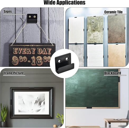 10 Pack Wall Mounted Mirror Clips Stainless Steel U Brackets with Screws Mirror Hanging Kit Heavy Duty Picture Hooks Tile Hanger for Large Mirrors, Picture Frame Ceramic Wall Display in Saudi Arabia