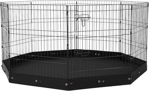 Vevor Dog Playpen ، 8 PCS 24 × 24 في ألواح قابلة للطي المعدنية للحيوانات الأليفة القلم ، سور الكلاب في داخلي وخارجي مع الباب ، حقيبة تخزين ووسادة أسفل ، Pet Playpen للكلاب والقطط والحيوانات الصغيرة الأخرى in Kuwait