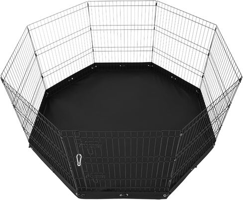 Vevor Dog Playpen ، 8 PCS 24 × 24 في ألواح قابلة للطي المعدنية للحيوانات الأليفة القلم ، سور الكلاب في داخلي وخارجي مع الباب ، حقيبة تخزين ووسادة أسفل ، Pet Playpen للكلاب والقطط والحيوانات الصغيرة الأخرى in Kuwait