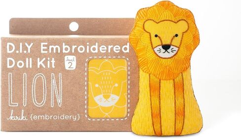 Kiriki Press DIY Embroidery Doll Kit - Skill Level 2 - Beginner to Advanced Embroidery Kits for Adults Teens (3 Skill Levels) | Animal Embroidery Kit - Screen Printed Pattern (Pigeon - Level 2) in Saudi Arabia