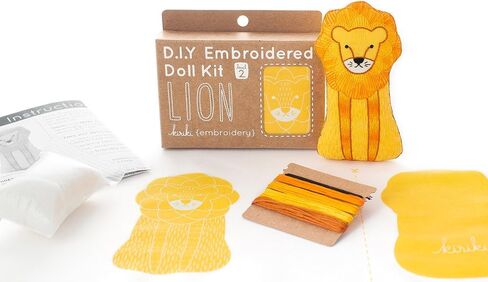 Kiriki Press DIY Embroidery Doll Kit - Skill Level 2 - Beginner to Advanced Embroidery Kits for Adults Teens (3 Skill Levels) | Animal Embroidery Kit - Screen Printed Pattern (Pigeon - Level 2) in Saudi Arabia