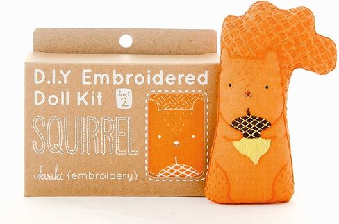 Kiriki Press DIY Embroidery Doll Kit - Skill Level 2 - Beginner to Advanced Embroidery Kits for Adults Teens (3 Skill Levels) | Animal Embroidery Kit - Screen Printed Pattern (Pigeon - Level 2) in Saudi Arabia
