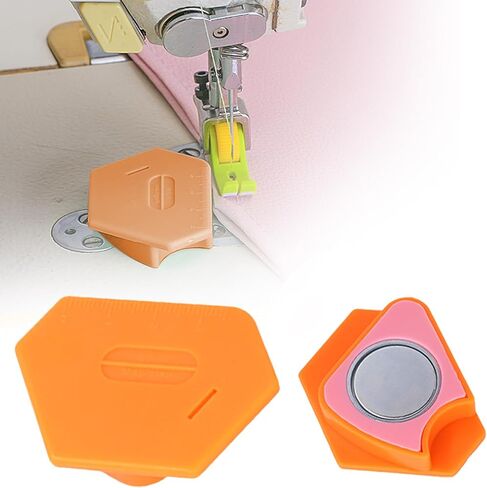 4pcs Upgraded Magnetic Seam Guide for Sewing Machine，Polygonal Seam Guide with Scale，Multi-Purpose Tool Magnetic Sewing Guide， Universal Sewing Accessories and Supplies（Orange/Green/Pink/Mint Green） in Saudi Arabia