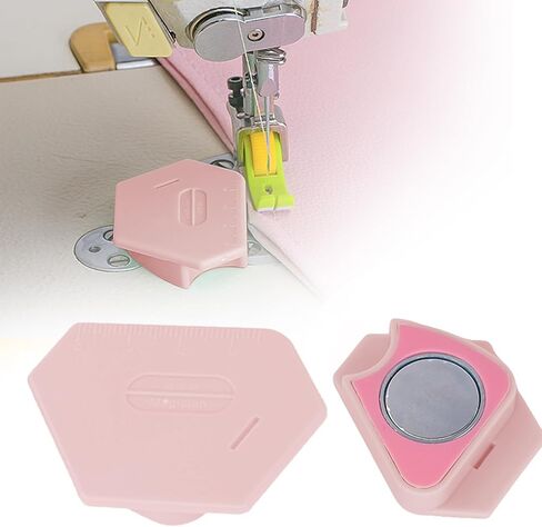 4pcs Upgraded Magnetic Seam Guide for Sewing Machine，Polygonal Seam Guide with Scale，Multi-Purpose Tool Magnetic Sewing Guide， Universal Sewing Accessories and Supplies（Orange/Green/Pink/Mint Green） in Saudi Arabia