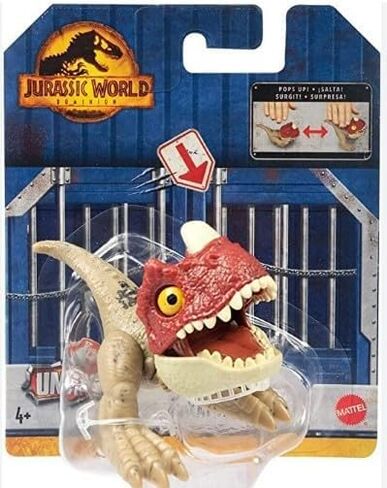 Jurassic World Dominion Uncaged Wild Pop Ups Dinosaur Toys, Collectible Figures, Manually Activated (Snap Squad Attitudes Tyrannosaurus Rex Brown) in Saudi Arabia