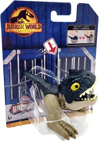 Jurassic World Dominion Uncaged Wild Pop Ups Dinosaur Toys, Collectible Figures, Manually Activated (Snap Squad Attitudes Tyrannosaurus Rex Brown) in Saudi Arabia