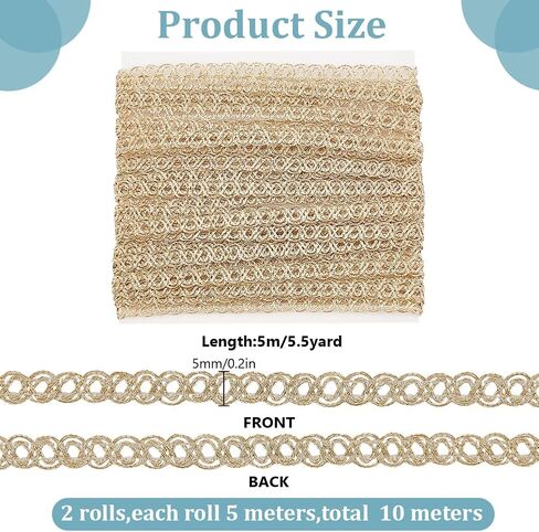10.94 Yards Tiny Lace Trim, 0.2 Inch Wide Doll Mini Lace Trim DIY Craft Ribbon for Doll Clothes Sewing Craft Supplies and Gift Wrapping Decorations, White in Saudi Arabia