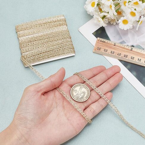 10.94 Yards Tiny Lace Trim, 0.2 Inch Wide Doll Mini Lace Trim DIY Craft Ribbon for Doll Clothes Sewing Craft Supplies and Gift Wrapping Decorations, White in Saudi Arabia
