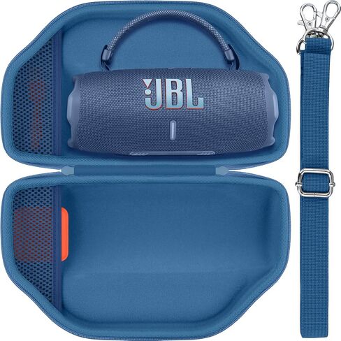 Hard Case for JBL Charge 6/Charge 5 Portable Waterproof Speaker | Shockproof, Water Resistant, Impact-resistant, Protective Storage Box, Smooth Zipper, Portable Carrying Box, Blue Case in Kuwait