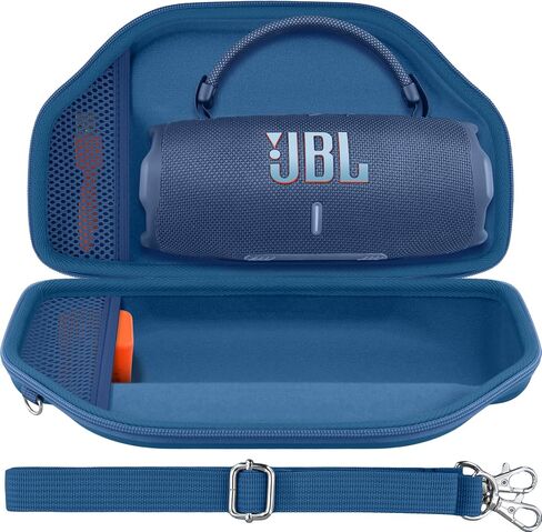Hard Case for JBL Charge 6/Charge 5 Portable Waterproof Speaker | Shockproof, Water Resistant, Impact-resistant, Protective Storage Box, Smooth Zipper, Portable Carrying Box, Blue Case in Kuwait