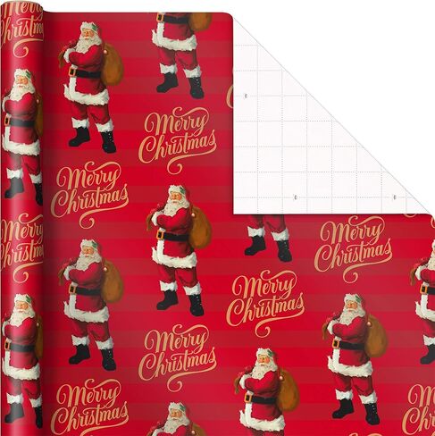 Hallmark Christmas Wrapping Paper Rolls - Green Trees, White Pine Cones on Recyclable Brown Kraft Gift Wrap Paper (Set of 2 Rolls: 150 sq. ft. ttl.) for Holiday Parties, Winter Weddings in Saudi Arabia