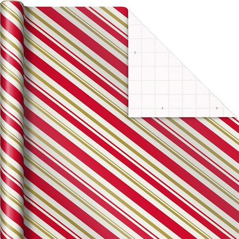 Hallmark Christmas Wrapping Paper Rolls - Green Trees, White Pine Cones on Recyclable Brown Kraft Gift Wrap Paper (Set of 2 Rolls: 150 sq. ft. ttl.) for Holiday Parties, Winter Weddings in Saudi Arabia