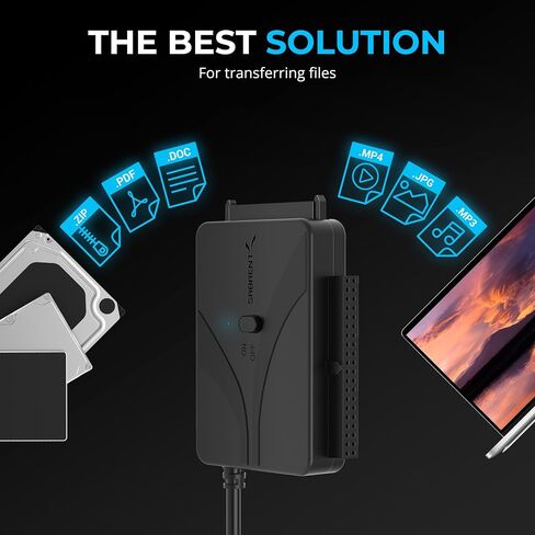 Sabrent USB Type-C إلى SSD/SATA/IDE 2.5/3.5/5.25 بوصة محول محرك الأقراص الصلبة مع مصابيح نشاط الطاقة UL ومصابيح LED [دعم 10 تيرابايت] (USB-DD12) in Saudi Arabia