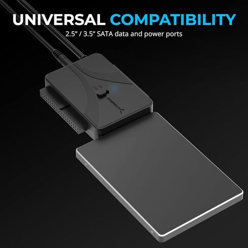 Sabrent USB Type-C إلى SSD/SATA/IDE 2.5/3.5/5.25 بوصة محول محرك الأقراص الصلبة مع مصابيح نشاط الطاقة UL ومصابيح LED [دعم 10 تيرابايت] (USB-DD12) in Saudi Arabia