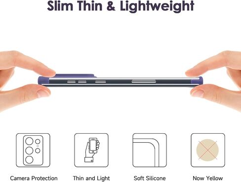 Losin Compatible with Galaxy S24 Plus Case Borderless Design Camera Lens Protection Slim Thin Lightweight Soft Silicone Frameless Case Shockproof Bumper Cover for Galaxy S24 Plus 6.7 inch, Black in Saudi Arabia