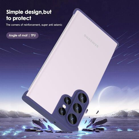 Losin Compatible with Galaxy S24 Plus Case Borderless Design Camera Lens Protection Slim Thin Lightweight Soft Silicone Frameless Case Shockproof Bumper Cover for Galaxy S24 Plus 6.7 inch, Black in Saudi Arabia