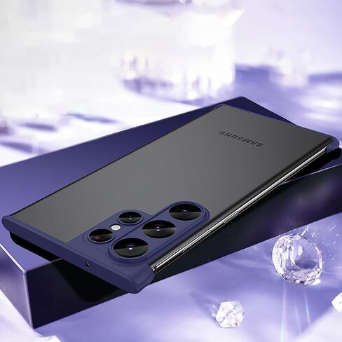 Losin Compatible with Galaxy S24 Plus Case Borderless Design Camera Lens Protection Slim Thin Lightweight Soft Silicone Frameless Case Shockproof Bumper Cover for Galaxy S24 Plus 6.7 inch, Black in Saudi Arabia