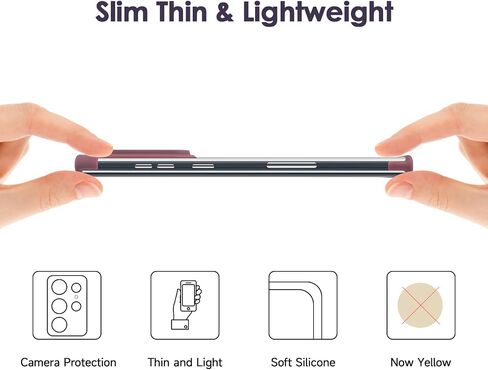 Losin Compatible with Galaxy S24 Plus Case Borderless Design Camera Lens Protection Slim Thin Lightweight Soft Silicone Frameless Case Shockproof Bumper Cover for Galaxy S24 Plus 6.7 inch, Black in Saudi Arabia
