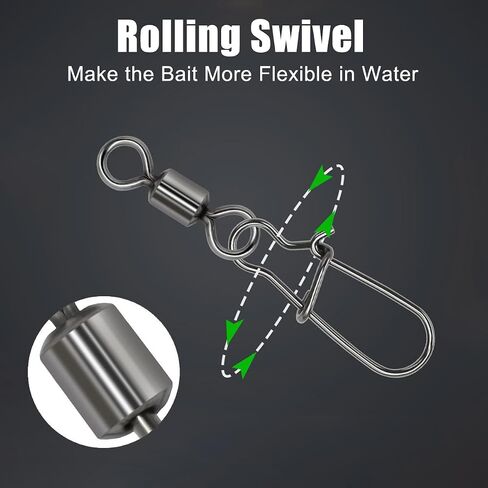 Fishing Speed Clips, Stainless Steel Quick Change Swivel Snap for Lures in Kuwait