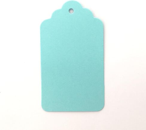 LWR CRAFTS 100 Hang Tags Scalloped Top Rectangle with Jute Twines 100ft (2 3/4" x 1 9/16", Yellow) in Saudi Arabia