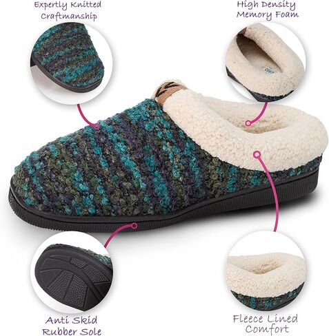 Pupeez Girls Knitted Fleece Lined Clog Slippers in Saudi Arabia