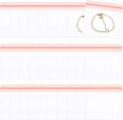 uxcell 30pcs Clear PVC Jewelry Storage Bags Plastic, Zipper Jewelry Bags Small Plastic Bag for Rings Earrings Bracelet Storage and Sales Packaging, Green (2 x 2.75 Inch) in Saudi Arabia