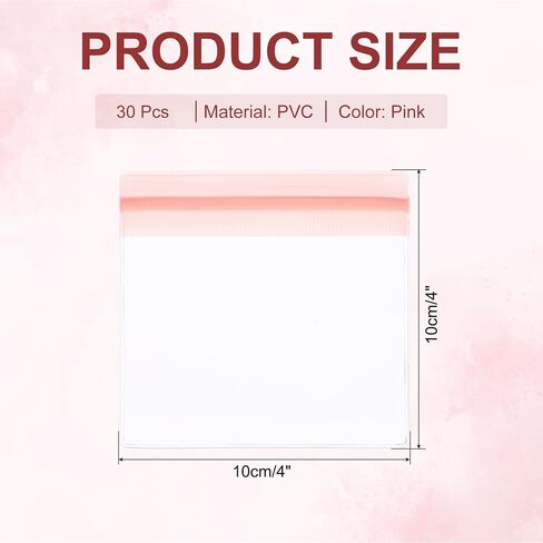 uxcell 30pcs Clear PVC Jewelry Storage Bags Plastic, Zipper Jewelry Bags Small Plastic Bag for Rings Earrings Bracelet Storage and Sales Packaging, Green (2 x 2.75 Inch) in Saudi Arabia