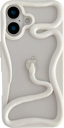 Cute Cool Hollow Solid Color 3D Snake Heat Dissipation Soft Phone Case Compatible with iPhone Case(Pink,for iPhone 11) in Saudi Arabia