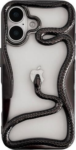 Cute Cool Hollow Solid Color 3D Snake Heat Dissipation Soft Phone Case Compatible with iPhone Case(Pink,for iPhone 11) in Saudi Arabia