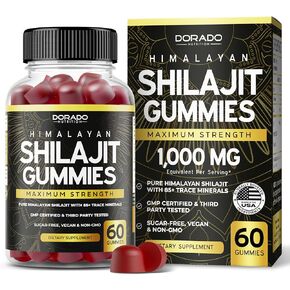 Shilajit Gummies For Men & Women (60 Gummies) Shilajit For Men - Delicious Raspberry Watermelon Flavor - Shilajit For Women - Shilajit Supplement for Men - Purified Shilajit - Non GMO & Vegan