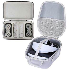 khanka Hard Case for Sony PlayStation VR 2(White)+Hard Case for Sony PlayStation Classic Console