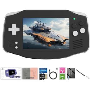 RG34XX Retro Handheld Game Consoles RG34XX Classic Retro Gaming Console 32+64G Card Preloaded Games 5000+ rg34xx Portable Gaming Console Linux 64-bit 3500mAh Battery WiFi Bluetooth HD and TV Output Indigo