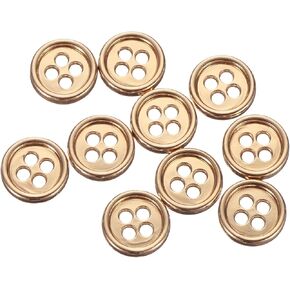 HARFINGTON 10pcs Metal Sewing Button, 25mm 4-Hole Round Suit Shirts Coats Clothes Sewing Buttons for Decoration Craft, Gunmetal