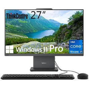 Lenovo ThinkCentre All-in-One Desktop Computer, 27" FHD IPS Display, 10-core Intel Core i7-13620H, 32GB DDR5, 1TB SSD, Wi-Fi 6, USB-C, HDMI in&Out, Wired KB&Mouse, Windows 11 Pro