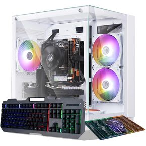 Gaming PC Desktop Computer,Intel Core i7 Desktop,Operating at A Frequency of 3.4-3.9 GHz,RX590 Graphics Card with 8GB GDDR5 Video Memory,16GB RAM, 1TB NVME SSD,WiFi 5.0,RGB Fan x4