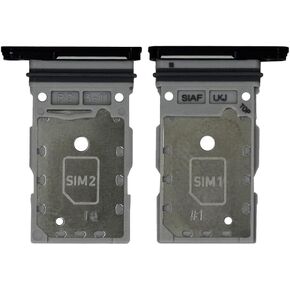 Dual Sim Card Holder Slot Tray Module Replacement Compatible with Samsung Galaxy S23 Ultra 5G 6.8 Inch (Phantom Black)