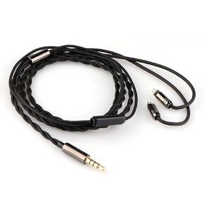 Linsoul Tripowin Zombur in Ear Monitor Cable, 4N High Purity OFC Oxygen Free Cable HiFi Wired IEM Cable, Cotton Yarn Outer Layer, 3.5mm Audio Jack for Musician Audiophile(with Mic, 2pin 0.78mm)