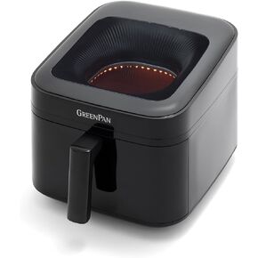 GreenPan Cyclone 7QT 12-in-1 Air Fryer, XL Easy View Window, 400 °F in 4 Seconds, Digital Touch Screen Presets, Ceramic Nonstick PFAS-Free Basket, Shake Reminder, Adjustable Temp & Time Control