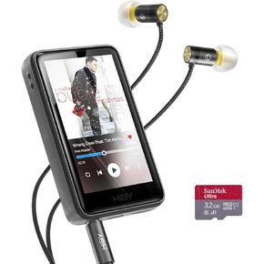 HiBy R1 HiFi MP3 Player with Bluetooth 5.1 Hi-Res Audio Certified DSD 256 Native Tidal Qobuz Player MSEB Tuning 3"Touchscreen 32GB+2TB Expanded Memory（Value Set）