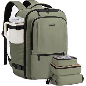 LOVEVOOK Travel Backpack for Women & Men, 40L Large Carry On Backpack Airline Approved, TSA Personal Item Weekender Bag, Water Resistant Laptop Backpack with 3 Packing Cubes for Travel Essentials