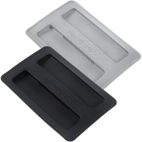 2 Pcs Silicone Toaster Covers,Reusable Toaster with Cover Practical and Stylish,KitchenToasters Covers 2 Slice Wide Slot for Bread Maker (Black and Grey)