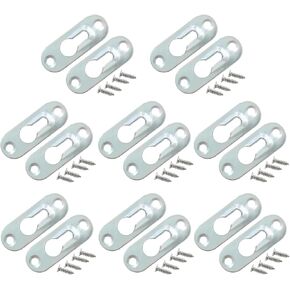 30 Pcs Black Single Keyhole Hangers with 60 Pcs Screws, 44 x 16 mm Metal Keyhole Frame Hangers for Picture Frame Cabinet Mirror