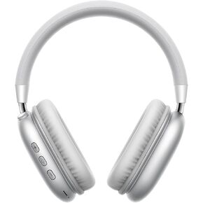 Wireless Headphones Over-Ear Bluetooth Adjustable 42 Hours of Listening Time Volume Control, Fitting in Gaming/Running/Sports Headphones for iPhone/Android/Samsung -Silver